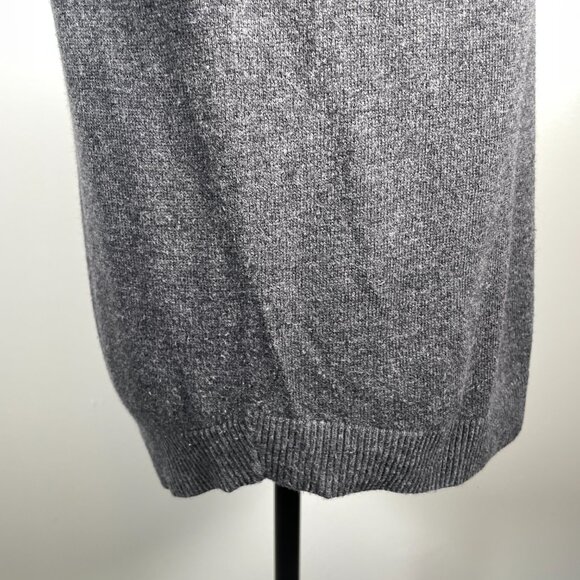 Banana Republic Charcoal Gray Crewneck Fine Tight Knit 3/4 Sleeve Sweater S - Picture 12 of 13